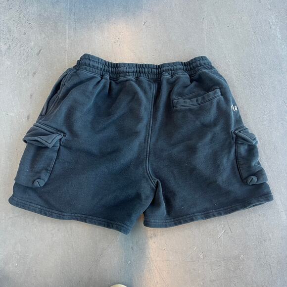 YoungLA Cloud 3d Cargo Black Drawstring Athletic Sweat Lounge Shorts XXL - Picture 2 of 5